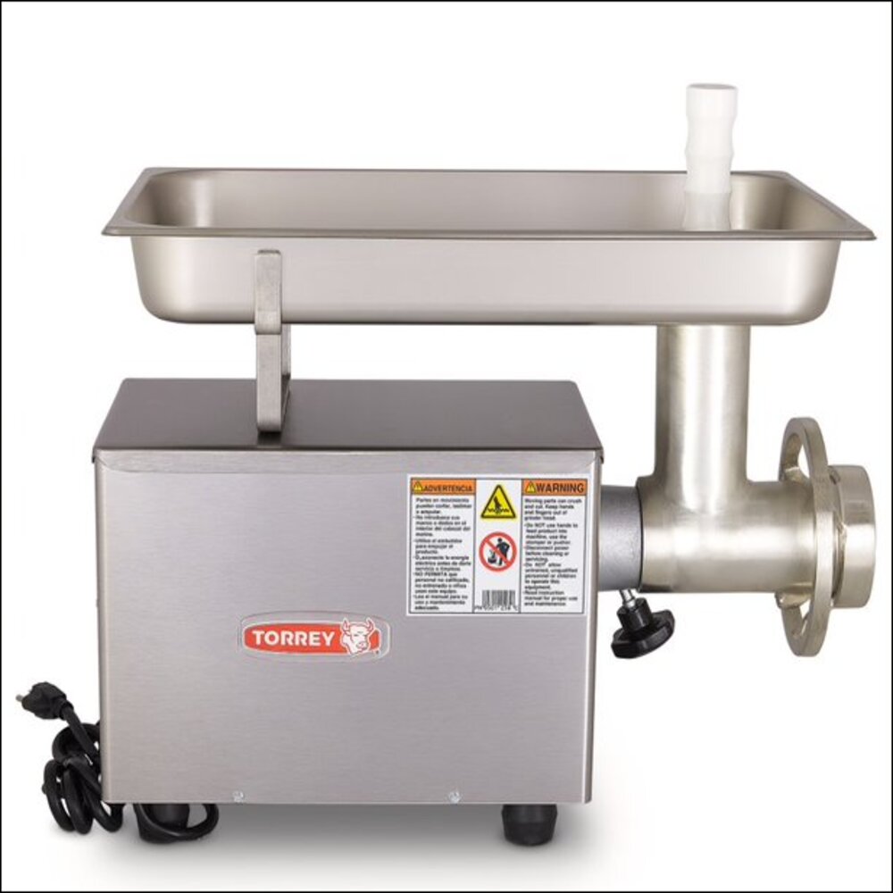 MOLINO TORREY M12FS DE 3/4 HP, CABEZAL 12, GABINETE Y CHAROLA EN A.I TRANSMISION DE ENGRANES,