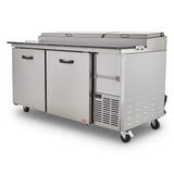 MESA FRÍA PARA PREPARACIÓN DE ALIMENTOS DE 2 PUERTAS PTP11