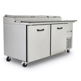 MESA FRÍA PARA PREPARACIÓN DE ALIMENTOS DE 2 PUERTAS