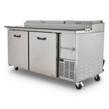 MESA FRÍA PARA PREPARACIÓN DE ALIMENTOS DE 2 PUERTAS
