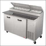 MESA FRÍA PARA PREPARACIÓN DE ALIMENTOS DE 2 PUERTAS